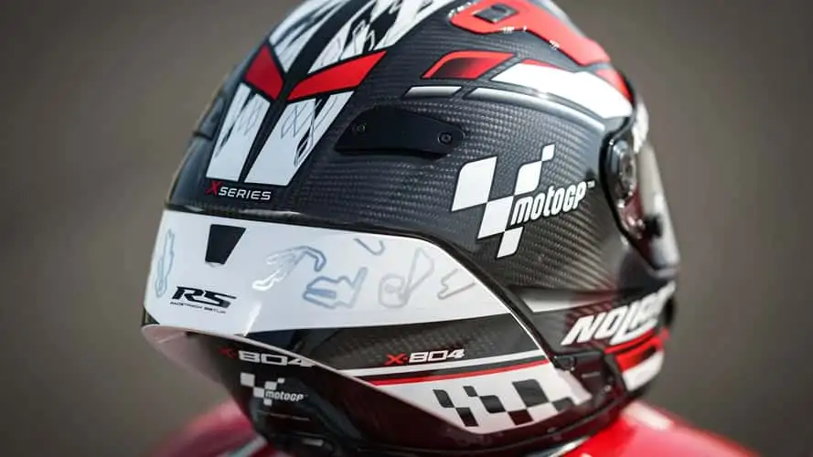 this fancy motogp livery has maps of famous circuits on the spoiler