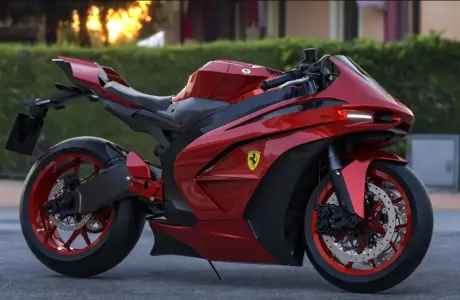 Rendu de moto électrique Ferrari