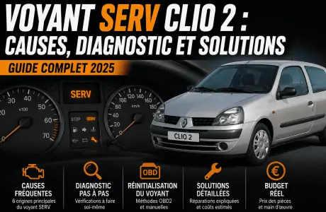 causes voyant serv clio 2